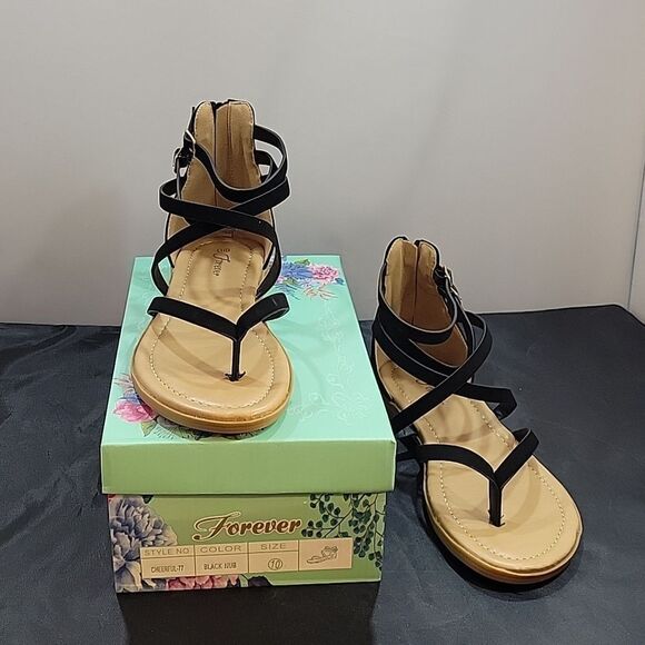 BRAND NEW FOREVER CHEERF-77 SOLID GLADIATOR FLAT BACK ZIPPER S… - Picture 15 of 16